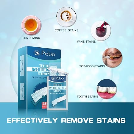 Teeth Whitening Strips for Sensitive Teeth 28 Count Whitener Strips