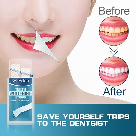 Teeth Whitening Strips for Sensitive Teeth 28 Count Whitener Strips