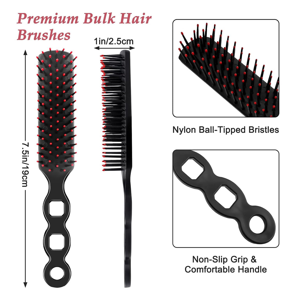 120 Pack Hair Brushes Bulk for Homeless Supplies, Individually Wrapped Travel Disposable Hair Brush for Hotel Shelter Donation Church Charity Operation Bulk Christmas Child Item Gifts