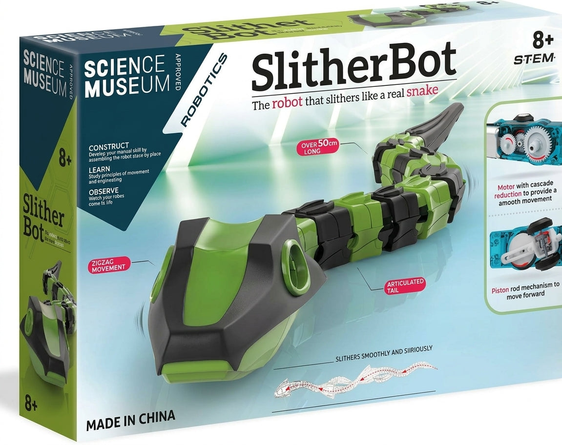 Science Museum Slither Bot - Moving Snake Robot Toy for Kids, Educational STEM Learning Kit (8+ Years)